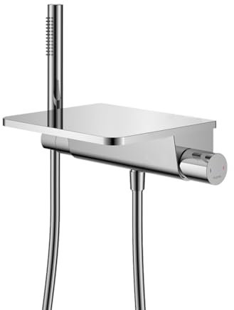 Rubinetto Vasca da Bagno con Doccetta Cromato Miscelatore Doccia Incasso con Deviatore Rubinetto a Cascata per Vasca da Bagno