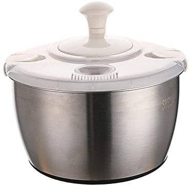 Salad Spinner Lockable Colander Basket Compact Storage Vegetable Dryer