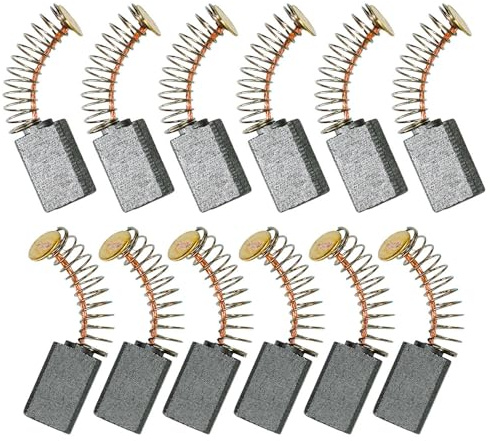 Selyse 12 escobillas de carbón para motores eléctricos - Escobillas de carbón de repuesto universales, 13 mm x 8 mm x 5 mm, para herramientas eléctricas, reparación de motores eléctricos, calidad