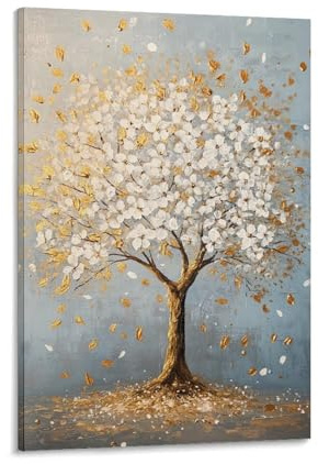 DHBANEIOK Arbre de Vie Impression Sur Toile Peinture Affiche Tableau Mural Peinture À L’huile Murale Moderne Art Déco D'art Pour Maison Bain Salon 16x24inch(40x60cm)