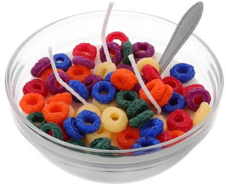 VALICLUD Cereal Bowl Candle Natural Soy Wax Scented Candles Funny Food Decor Unique for Women