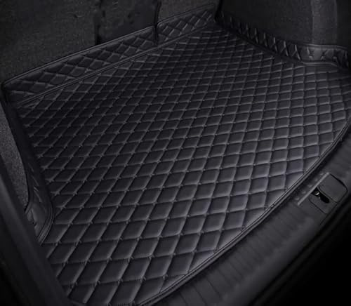 KUNCKN Alfombrillas Maletero Cuero para Seat Toledo IV (NH) 2013-2018,Alfombra Moquetas Impermeable Antideslizante Protectora Interior Accesorios,A/Black