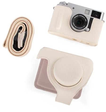 Rieibi x-Half/X-HF1 Case, PU Leather Camera Case for fujifilm x Half Mirrorless Camera, Protective Case with Adjustable Shoulder Strap, Beauty Cover