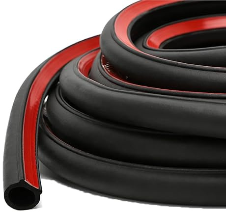 Gummidichtung Selbstklebend 15mm x 4M Auto Türdichtung,Schwarz Gummidichtung,D-förmige Autotürdichtung,Universal Dichtung,Haustürdichtung für auto &Zuhause Türen und Fenster Schallschutz & Wasserdicht