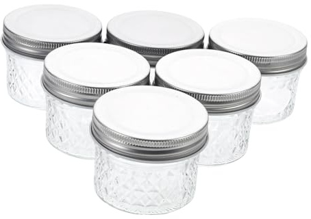 Amosfun 6pcs Glass Bottles for Jam Storage Sealed Pickle Bottle Airtight Storage Jars for Home Use