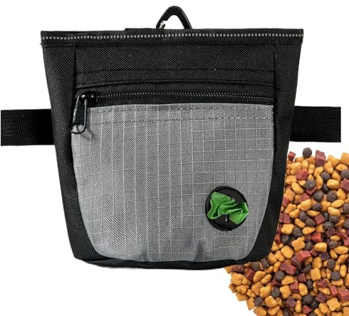 Leckerli-Tasche für Hunde – Leckerli-Tasche mit Magnetverschluss | Welpen-Trainingstasche mit herausnehmbarem Futter | freihändige Snackbeutel für Hunde mit verstellbarem Hüftgurt | Magnetverschluss