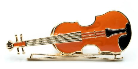 Miniblings Geige Brosche Pin Violine Bratsche Instrument vergoldet | Sorgfältig gearbeitet, hergestellt in Berlin, ein kleines Detail mit Wirkung