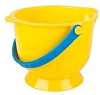 Hape - Seau Plage Enfant 18 mois + Jaune - Jouet Sans Phtalates & Résistant aux UV - Seau Enfant Coloré - Jeu de Plage & Piscine dès 18 Mois - Jouet 12 Centimètres Durable & 100% Sûr