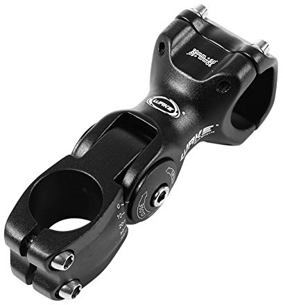 FORMTOR Verstellbarer Lenkerschaft fürs Fahrrad, 31,8 mm, verstellbar von 0-60 °, für Mountainbike, Rennrad, MTB (31,8 mm x 90 mm, schwarz)