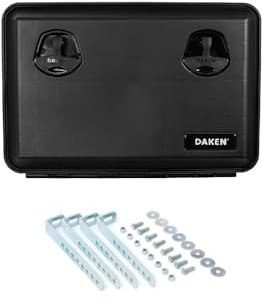 DAKEN JUST 81104 Werkzeugkasten 70l Staukasten 600x415x460 mm für LKW und Anhänger Unterflurbox inkl. Montagehalterungen 200 kg Belastbarkeit 2 Schlösser wasserdicht und staubgeschützt