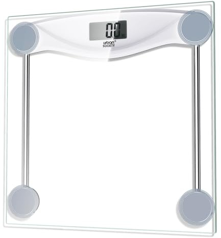 urban society Smart scale - Bilancia elettronica per il corpo elettronica, con scala personale, capacità grande, trasparente