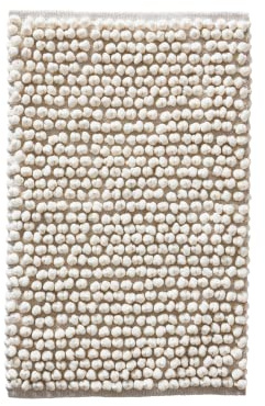 Jotex Hills Badteppich, Popcorn Badematte, Baumwolle und Polyester Mix - Weiß, 50x80 cm