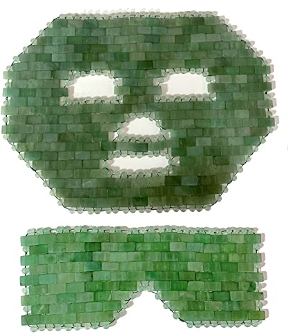 BiiKoon Jade-schlafmaske Kühlende Quarz-Gesichtsmaske Natürliches Kristall-schönheits-hautpflege-massagegerät Wiederverwendbar Zur Linderung von Gesichts- Und Augenschwellungen Yoga