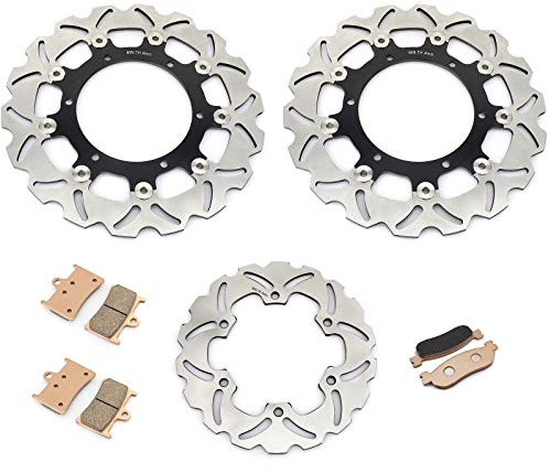 TARAZON Vorne Hinten Bremsscheiben +Bremsbeläge für Yamaha YZF R1 YZF-R1 2002 2003 YZF R6 YZF-R6 99-02