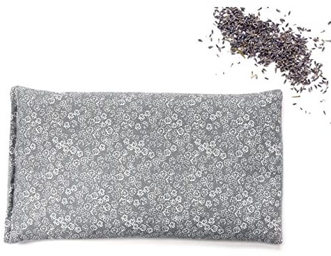 SacksyThyme Microwave Heating Pad for Back, Neck, Menstrual Cramps, Shoulders, Leg Pain Relief - Hot Moist Microwavable Therapy Pack - Flaxseed Hot & Cold Pad Made in USA (Size: 12 x 7) Lavender
