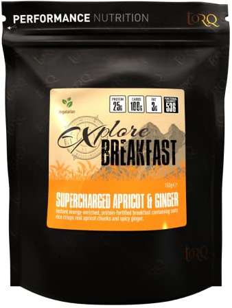 Torq Explore Apricot & Ginger Breakfast - Healthy Cereal for Pre & Post Workout, Exercise - High in Protein, 25g of Protein, 100g of Carbohydrates