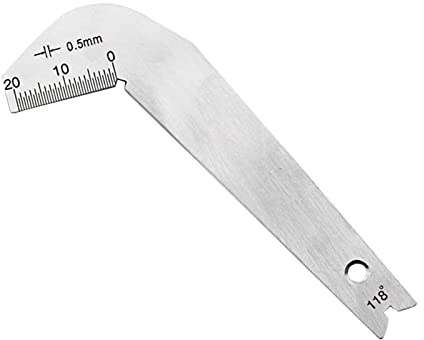 Folpus Bohrer-Winkellehre, Schablone, Schweißen, 118-Grad-Schweißecke, Vorderkante, Holzbearbeitung, Messung, leicht, Übung, Schleifen, Winkelmesser, Drehung