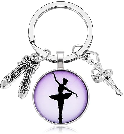 PLwelth Ballett-Schlüsselanhänger für Damen und Mädchen, Balletttrainer, Lehrer, Balletttänzer, Schlüsselanhänger, Zubehör für Rucksack, Lehrertag, Ballet-B, Medium