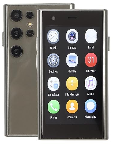 Kleines -Smartphone, für SOYES S23 Pro 3G-Mobiltelefon, Ultradünnes Mobiltelefon, 3-Zoll-Display, 2 GB RAM 16 GB ROM, 2MP Frontkamera 5MP Rückkamera, für Android 8.1-System (Schwarzgrün)