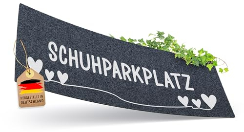 ElbFuchs Schuhparkplatz Fußmatte 100x35cm Grau I Waschbare & rutschfeste Indoor-Schuhmatte & Abtropfmatte I Ideal als Schuhunterlage & Schuhablage I Schmutzfangmatte für Flur & Eingang