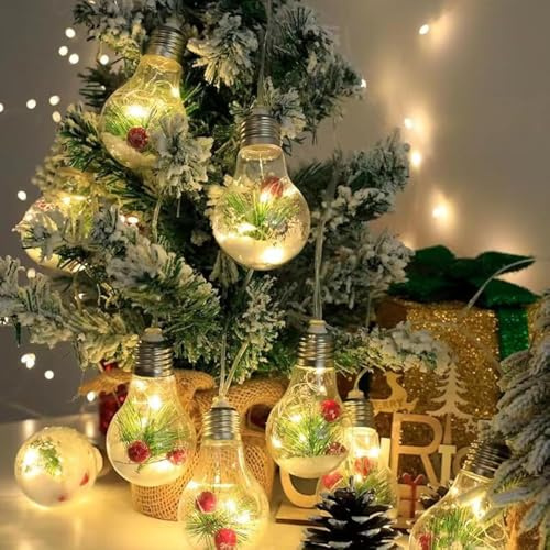 Kizozo LED Lichterkette Weihnachten batteriebetrieben, 4M 10 Glühbirne Lichterkette Innen, Weihnachtsbeleuchtung Innen/Außen, Led Lichterkette Weihnachtsbaum, Weihnachtsdeko für Zimmer, warmweiß