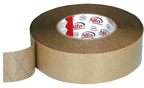Alfa 226 Ruban adhésif spécial double-face StrongTac, 70 mm x 50 m, 1 pièce, pour montage de plinthes en tissu ou moquette, extrêmement fixant