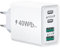 USB C Ladegerät, 40W 4-Port Stecker USB Mehrfach Ladegerät mit USB-C und USB-A, Schnellladegerät Adapter USBC Netzteil Ladestecker für iPhone 16 15 Pro Max 14 13 12 11, iPad, Samsung, Handy Charger