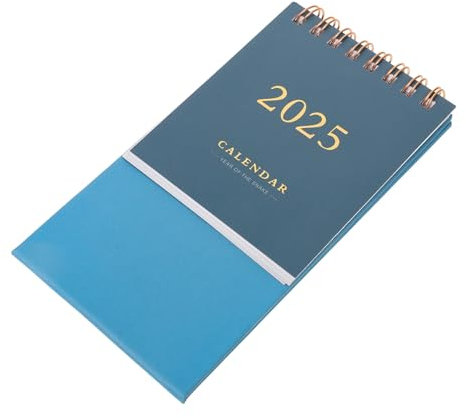FUNOMOCYA Mini Tischkalender Dekorativer Spiralkalender Für Schreibtisch Monatskalender Aus Dickem Für Büro Und Zuhause Platzsparend Und Funktional