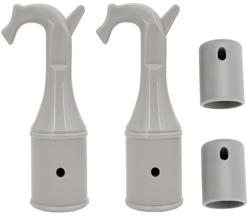 JINJUMEI 2 Set di ganci per aprifinestra, con base antiscivolo, gancio universale a forma di cigno Diseño en Gris Práctico Per Finestre Porte Della Soffitta Lucernari Armadi