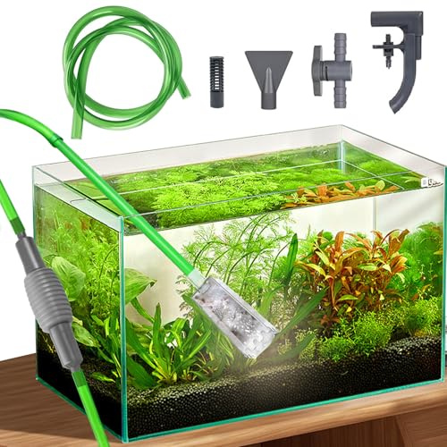Veftsvy Aquarium Reiniger, Aquarium Wasserwechsel, Kiesreiniger für Aquarium Wasserwechsel und Reinigung, Handbetriebener Aquarium Reiniger, für Wasserwechsel und Filter Sandreinigung