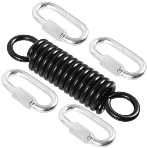 ROMISBABA Kit de Ressorts Lourds pour Balançoire Robuste Suspension Silencieuse et Antivibration pour Chaise Suspendue Extérieure avec Anneaux de et Fixation Sécurisée