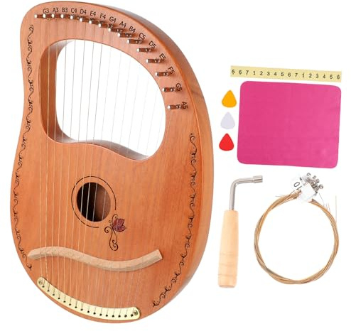 SUPVOX Holzharfe Leierharfe Harfe Musikinstrument Handcrafted Instrument for Beginners with Rounded Edges for Safe and Comfortable Playing Experience