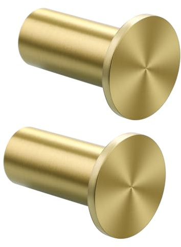 SAYAYO Garderobenhaken Kleiderhaken Wandhaken Edelstahl, 2 Stück Gold | Handtuchhaken Kleiderhaken Wand Garderobe zum Bohren, Wandhaken zum Schrauben Haken für Badezimmer, Küche, Schlafzimmer