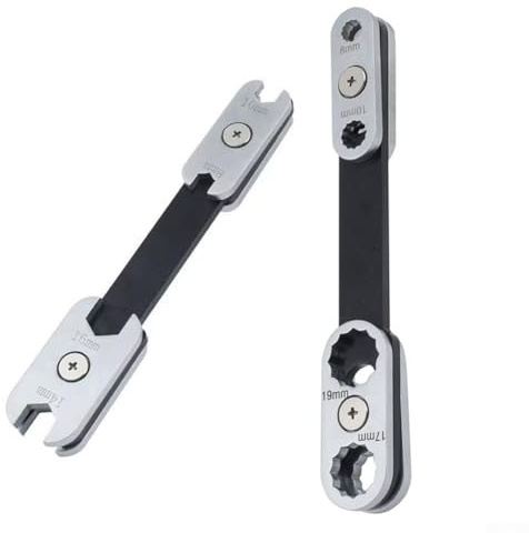 Llave combinada ajustable con cabezal giratorio de 360 grados para reparaciones domésticas y de automóviles, juego de llaves métricas de anillo de flor de ciruelo (8-19 mm), herramienta manual de