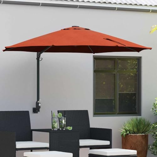 INLIFE Parasol de Jardin Rouge et Noir 248 x 248 x 148 cm-42003232