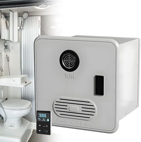 WANGYYDS Calentador De Agua Eléctrico Instantáneo para Autocaravanas, con Puerta De 38 X 38 Cm Y Control Remoto, Ideal para El Uso Diario En Autocaravanas, 12 V CC NoShowerHead-White