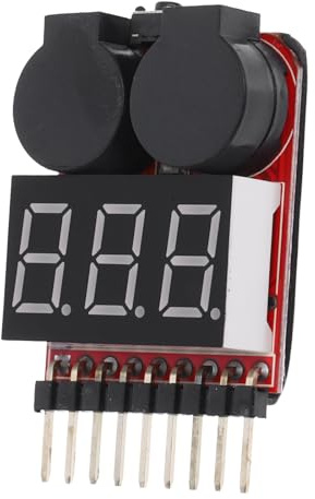 Lurrose Probador de Batería Lipo Digital 1-8s con Indicador LED y Alarma Zumbadora Voltaje Ajustable para Comprobación Precisa y Monitoreo Portátil en Electrónica y Rc