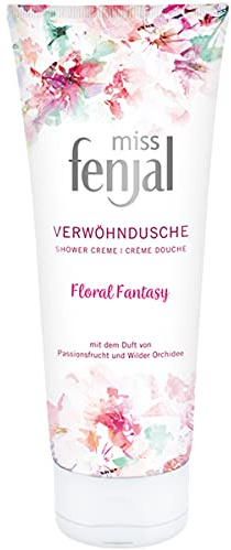 miss fenjal Dusche - 200 ml, Duschgel mit dem Duft von Passionsfrucht, Wilder Orchidee, für normale Haut - Floral Fantasy