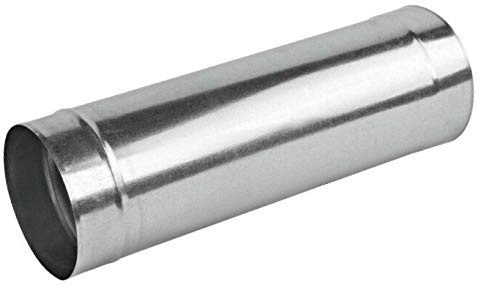 Metal Rigid Pipe | Galvanised Steel Ventilation Tubing | Chimney Liner Duct Tube | 500mm / 0.5m (150mm)