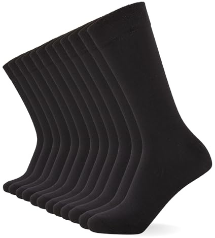 FM London lot de 12 chaussettes unisexes super douces pour mollets - Chaussettes pour hommes et femmes avec design respirant et résistant aux odeurs