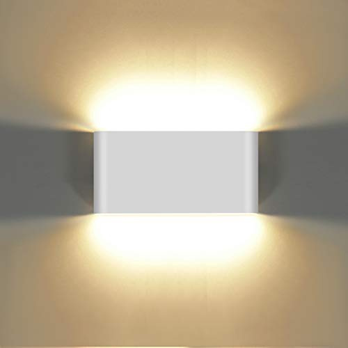 KAWELL 12W Modern Wandlampe LED Wandleuchte Up Down LED Wandbeleuchtung | Innen Außen, Aluminium, Wasserdicht IP65, für Schlafzimmer Badezimmer Wohnzimmer Flur Treppen Korridor