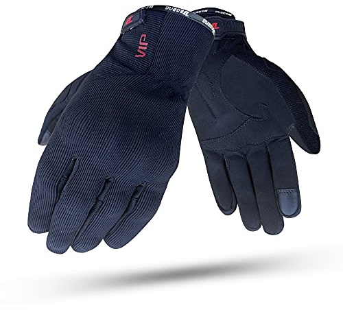 DEGEND VIP | Guantes de Moto Hombre Verano con Protecciones Homologadas en Nudillos y Dedo Táctil para Smartphones - Guantes Moto Piel y Nylon Elastico Cómodos y Calidad - Accesorios Moto