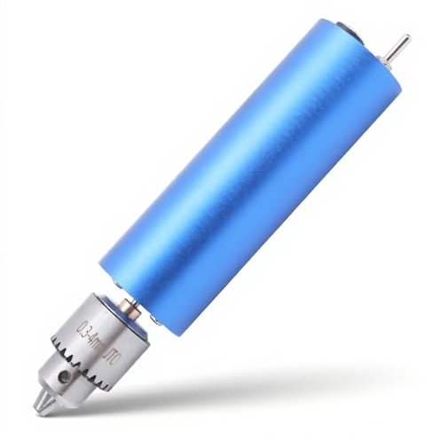 0,3 mm – Mikro 4 mm Bohrmaschine 3 – 12 V Elektrisk Handborrmaskin Träskärningsslipmaskin Tragbar aus Aluminium, 13000 U/min, mit Geschwindigkeitsregelung für Schneiden von Holz, Weichmetallen