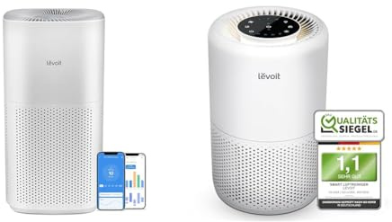 LEVOIT HEPA Luftreiniger für Raucherzimmer Allergiker & Luftreiniger HEPA Filter für Allergiker, Luftfilter gegen Schimmel Staub Pollen Tierhaare