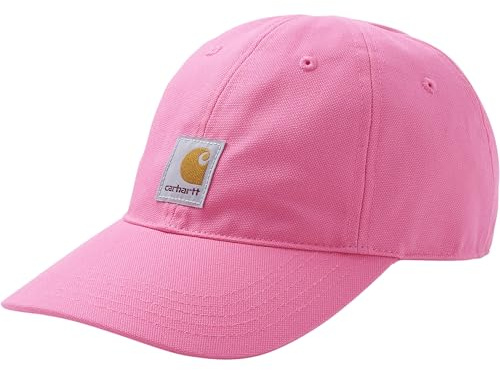 Carhartt Little Kid Signature Canvas Baseball Cap Hat, Pink Lemonade, Pink Lemonade