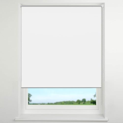 Doppelrollo Klemmfix Ohne Bohren 30 x 140 cm Blickdicht Hitzeschutz Verdunkelnd Rollos Fensterrollo Rollo Höhe Stufenlos Verstellbar für Fenster und Tür, Weiß