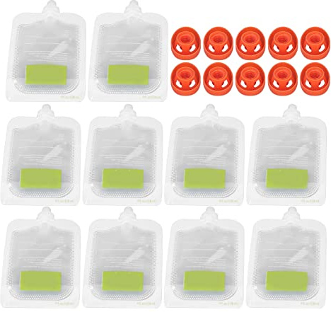 BORDSTRACT Babynahrungsbeutel, Wiederverwendbar, 10 Packungen Quetschbeutel, BPA-freier Kunststoff, Nachfüllbar Für Apfelmus, Joghurt, Quetschbeutel Für Kinder Selbstgemachtes Bio-Püree Zum Selbermac