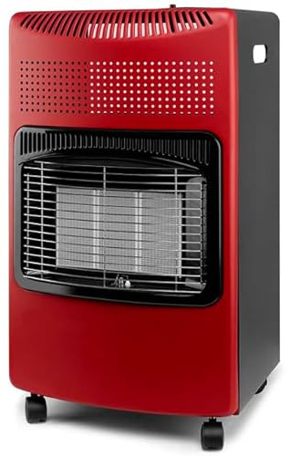 Estufa Gas Butano Roja | Estufa de Gas Butano Llama Azul 4200W | Estufa a Gas Antivuelco | Gas Butano o Propano | Clase energética A