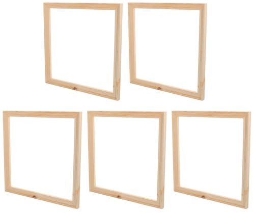PRETYZOOM Solid Wood Photo Frame 11.81 Inch Unfinished Wooden Frame L-Shaped Craft Display Holder for Wall and Tabletop Home Decoration