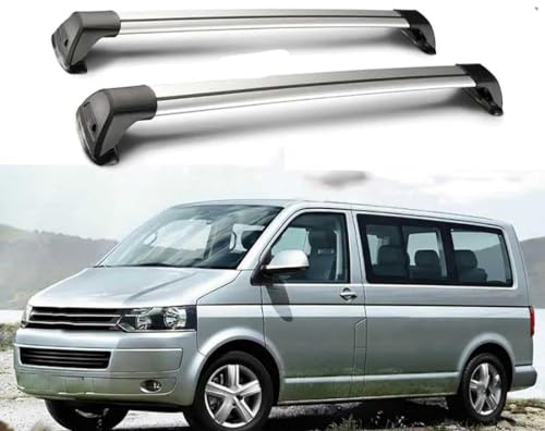 FURREN Auto Dachträger für VW California Transporter Shuttle T5 T6 2015+, Auto Dachgepäckträger Dachträger Querträger Dach Rack Gepäck Racks DachträGer RelingträGer Auto Außenzubehör